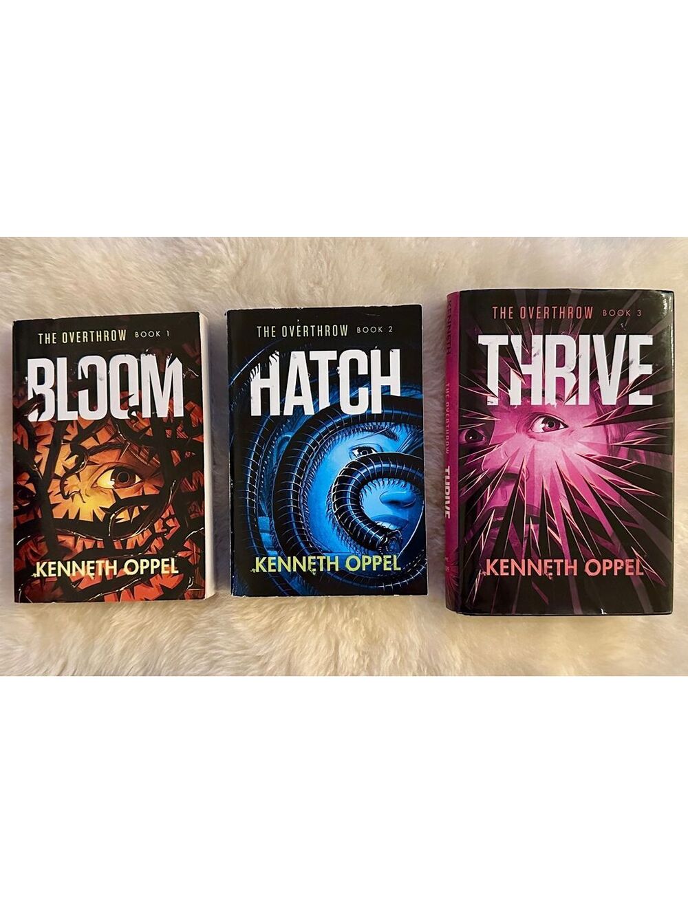 Kenneth Oppel The Overthrow Trilogy Bloom Hatch Thrive Books 1-3 Complete Lot